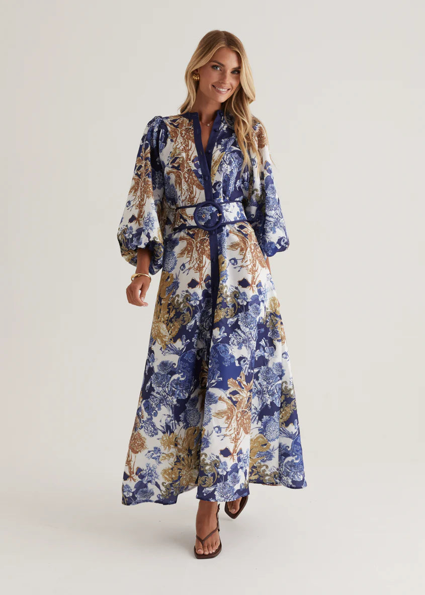 Wimsoe Midi Dress - Navy Chateau