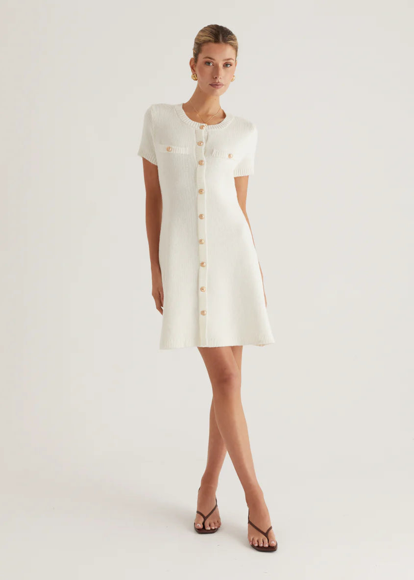 Savannah Knit Dress - Off White