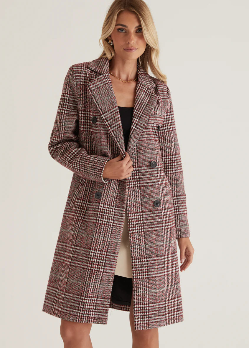Jarren Coat - Red Check