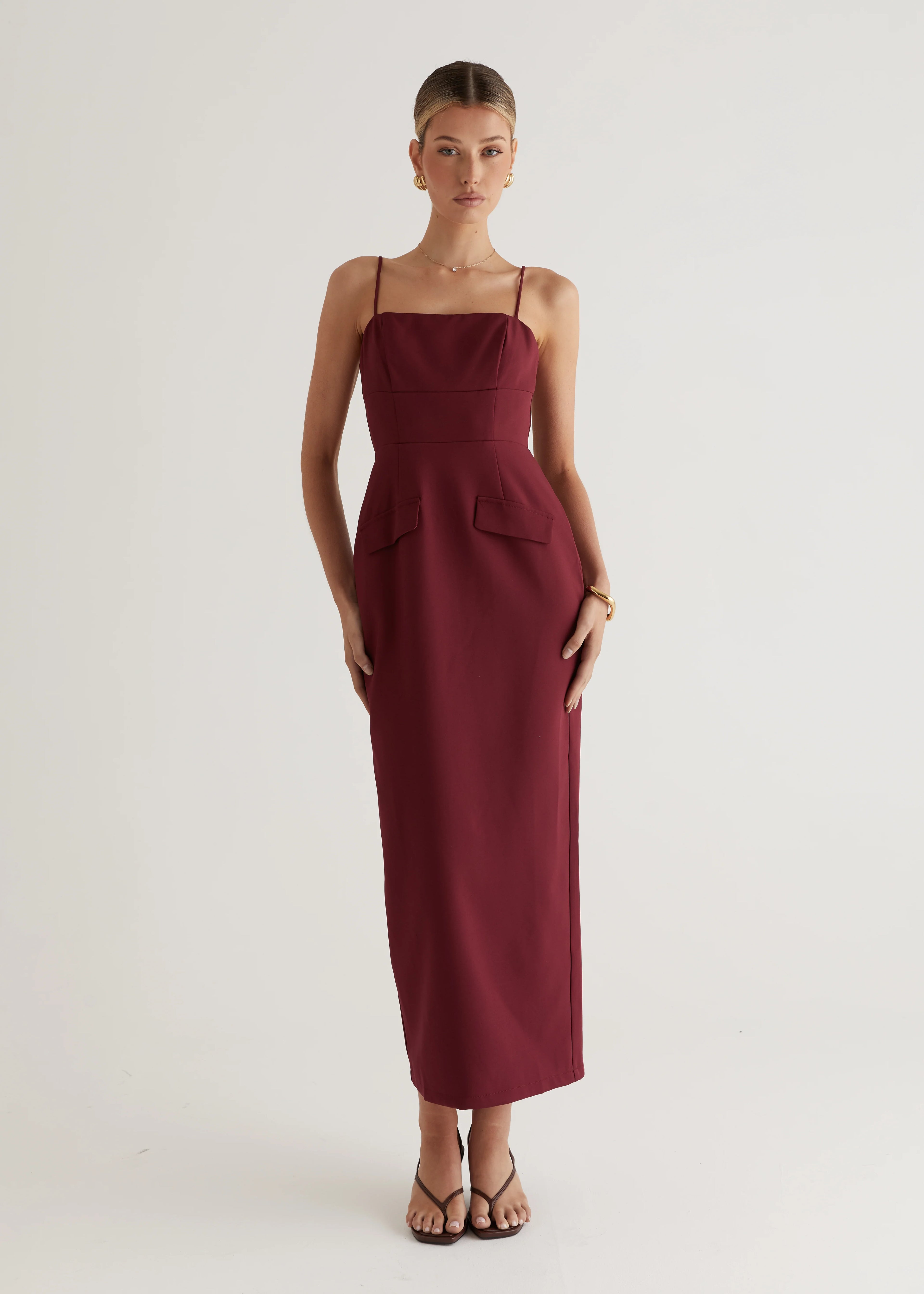 Hansel Maxi Dress - Wine