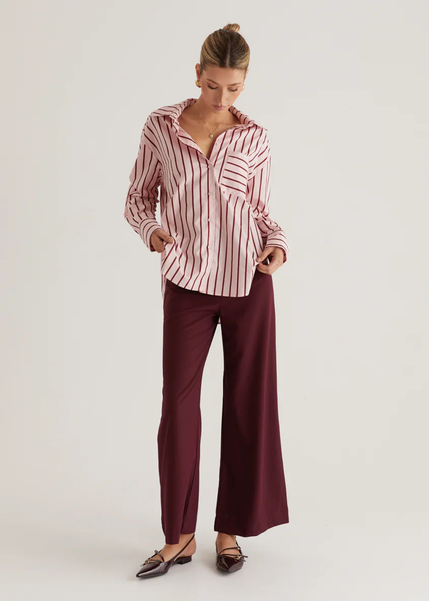 Poppy Shirt - Pink Stripe