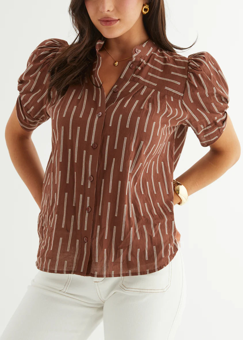 Becca Blouse - Milk Chocolate