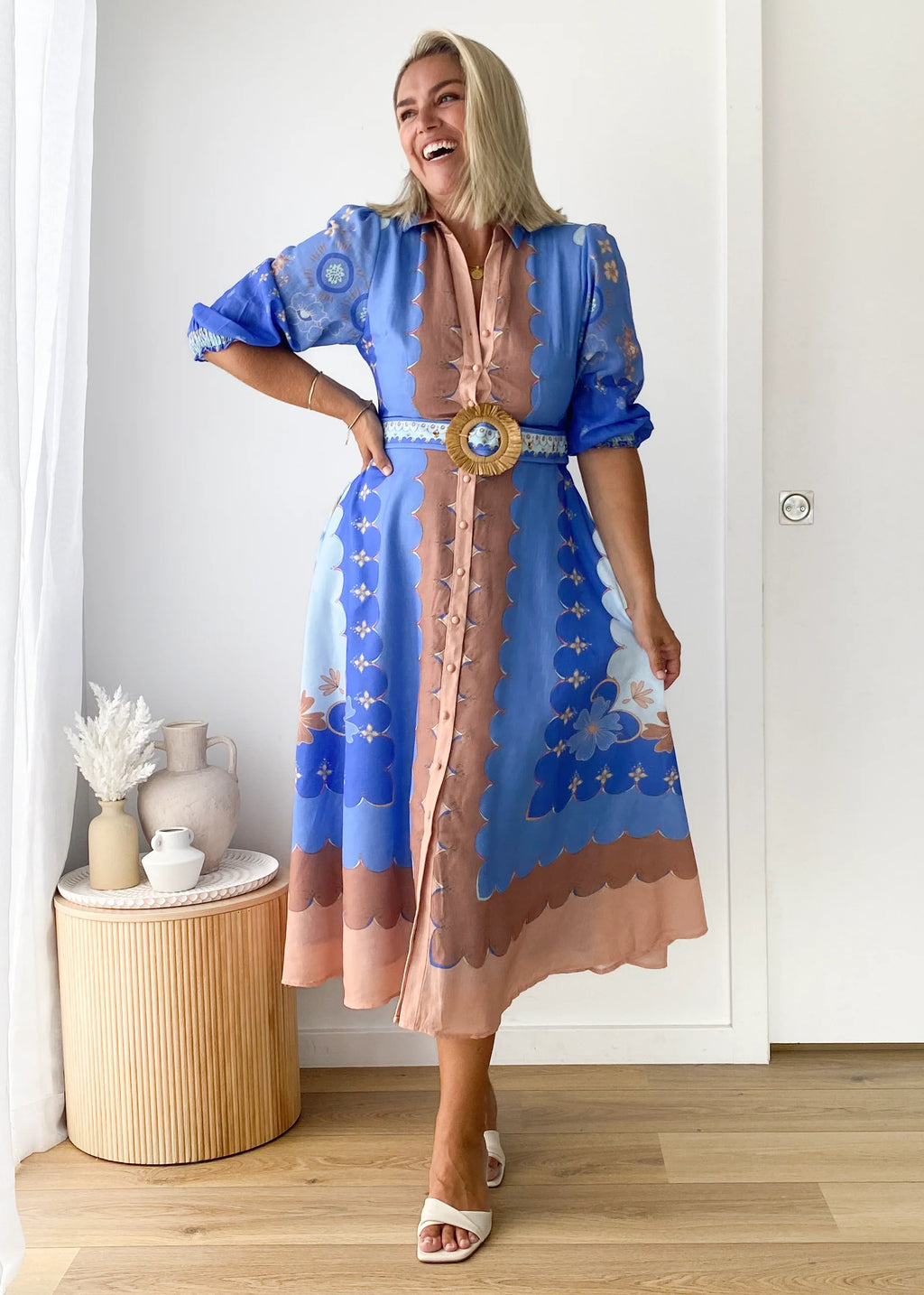 Portobello Midi Dress - Blue Moon