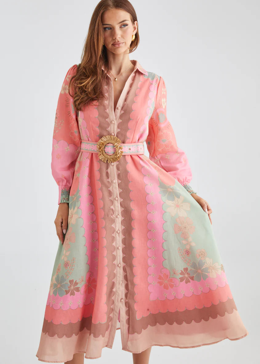 Entity Midi Dress - Melon Floral