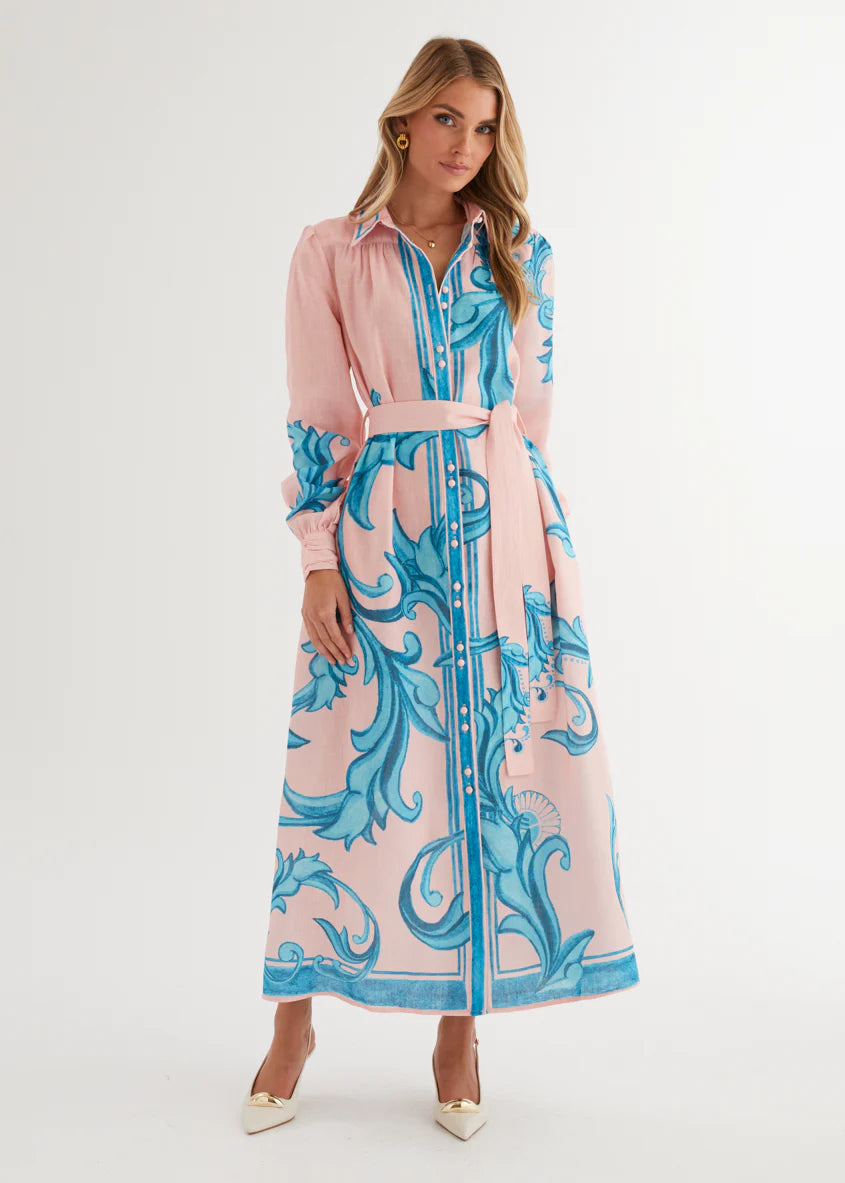 Sage Maxi Dress - Pink Zayna