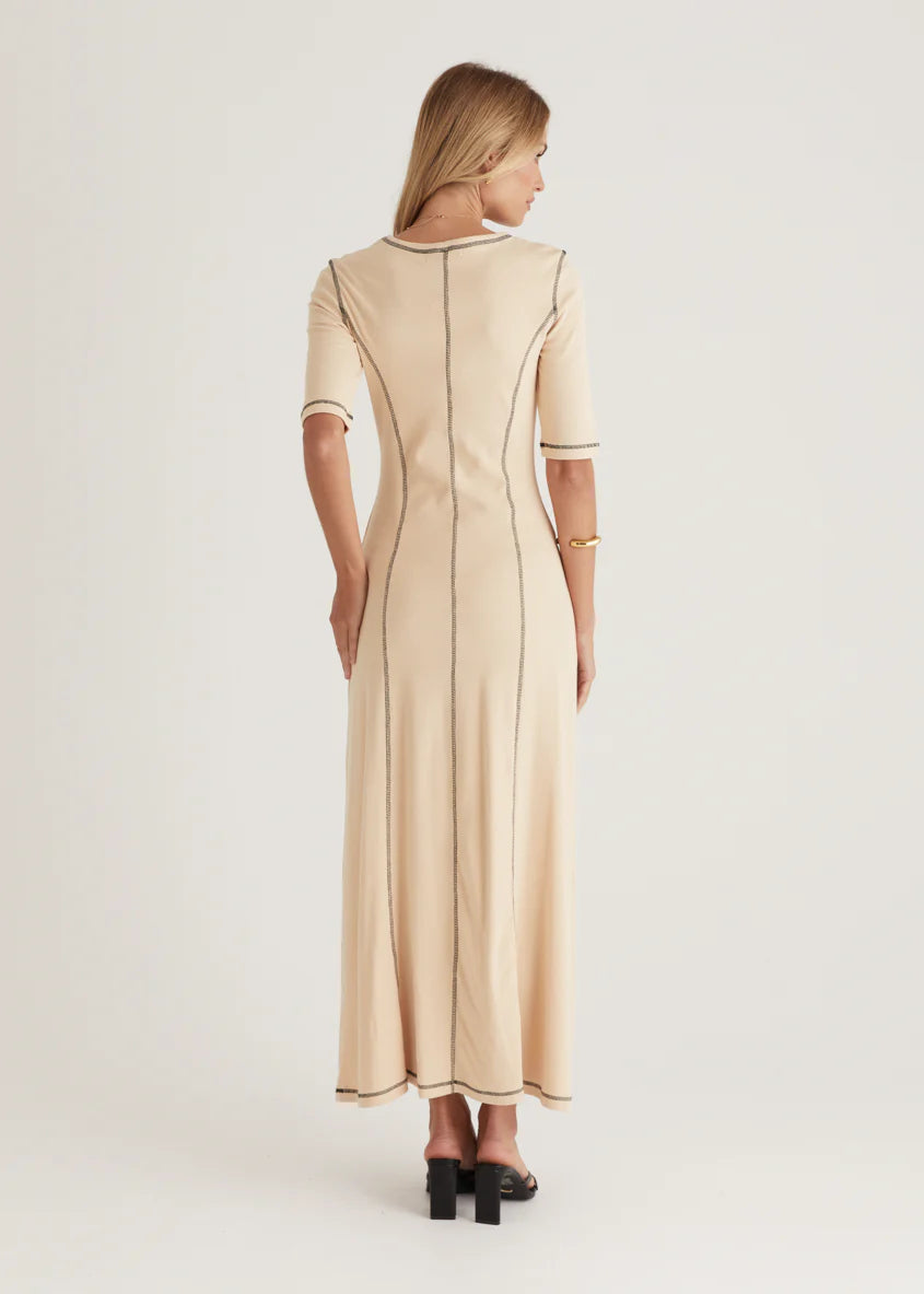 Simba Midi Dress - Beige