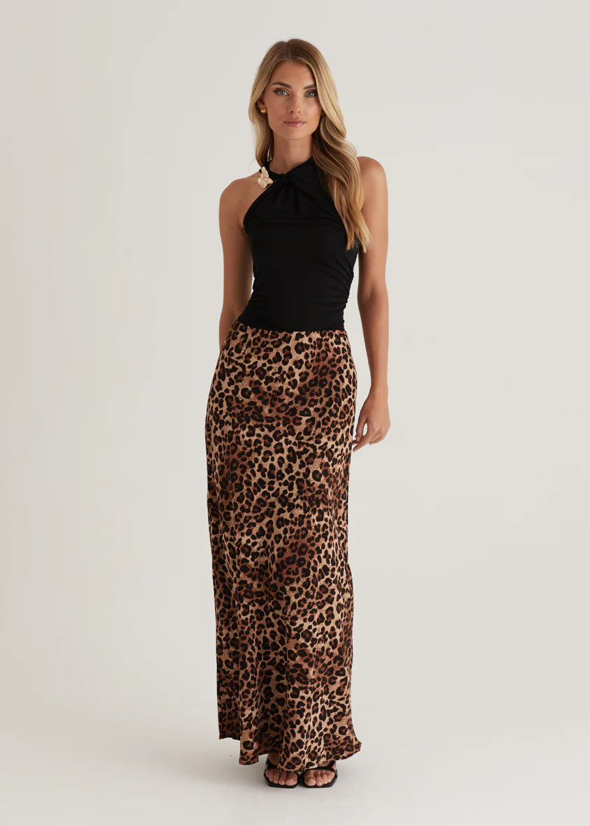 Cleo Maxi Skirt - Leopard