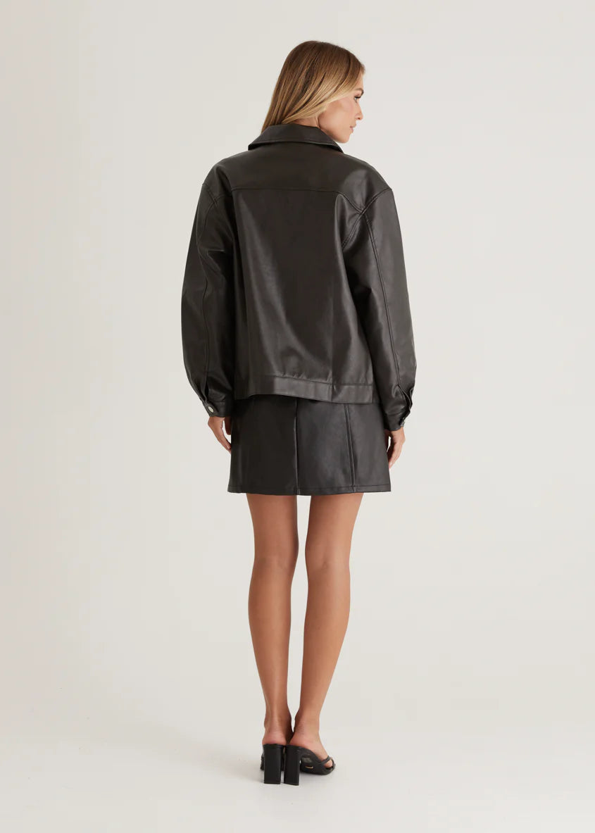 Arrabelle PU Jacket - Black