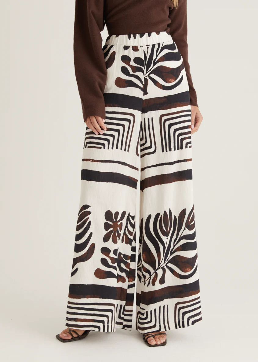 Verona Pants - Black Abstract