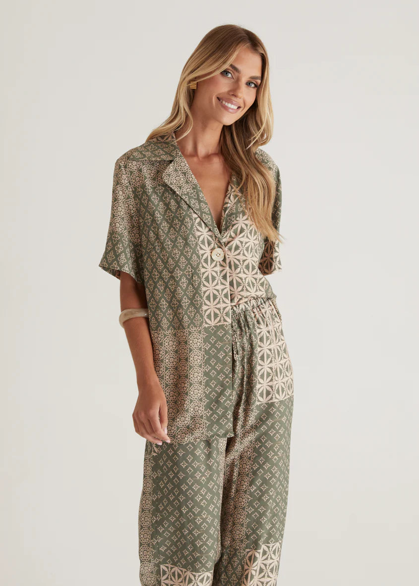 Kordyn Pants - Green Batik