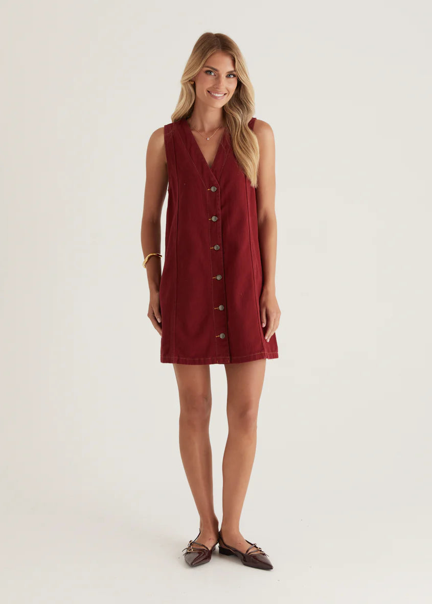 Halluna Dress - Wine