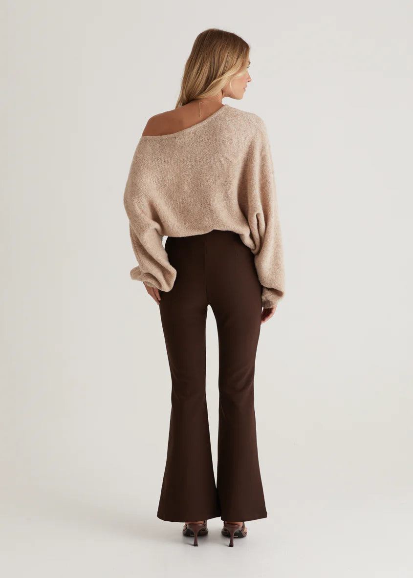 Turin Stretch Pants - Chocolate