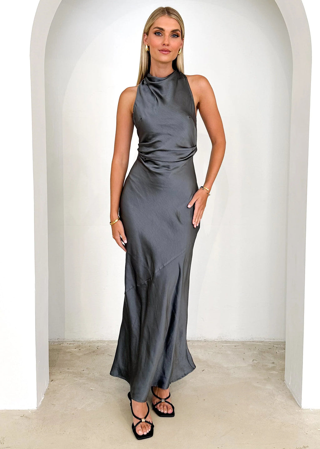Medora Maxi Dress - Charcoal