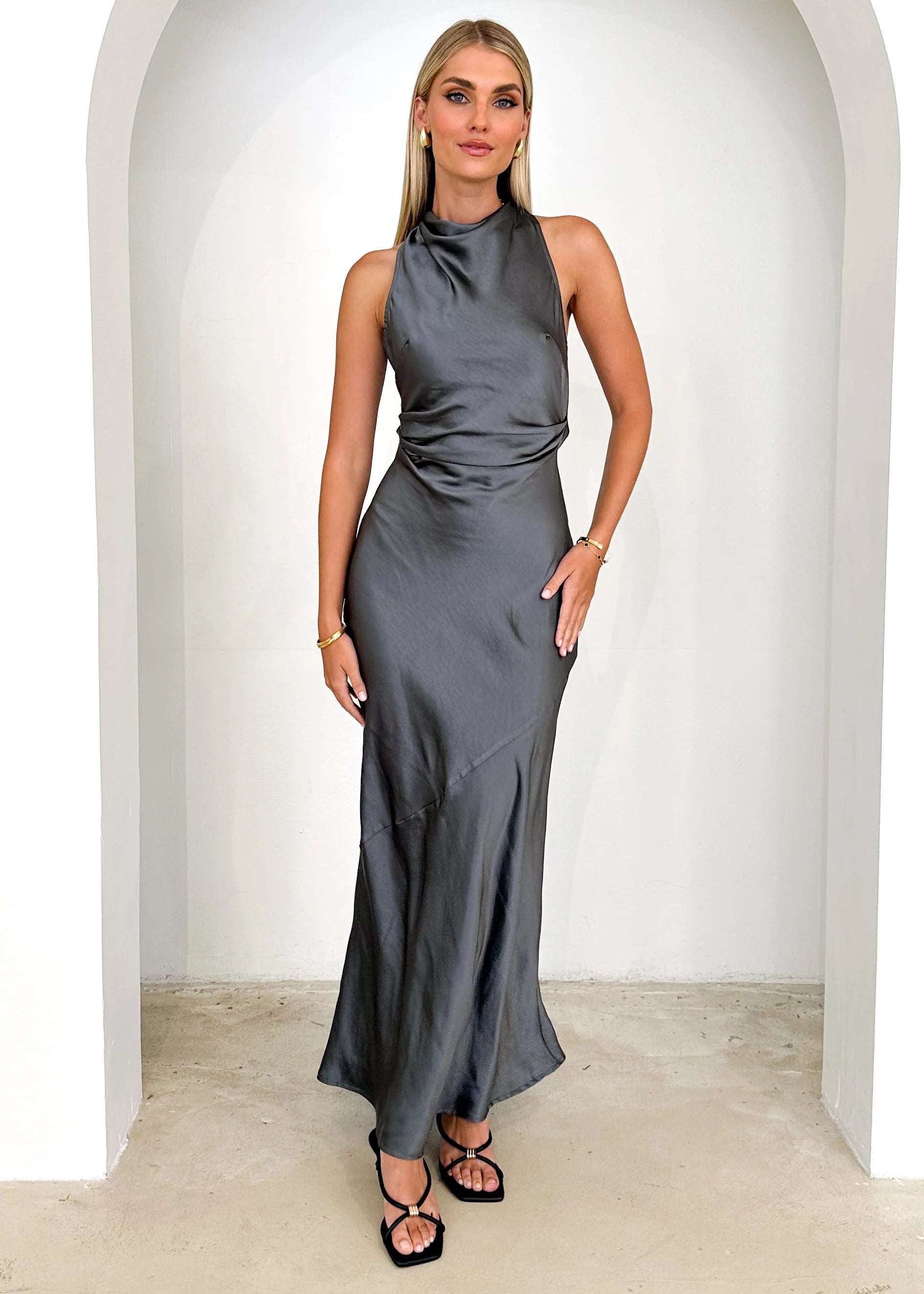 Medora Maxi Dress - Charcoal