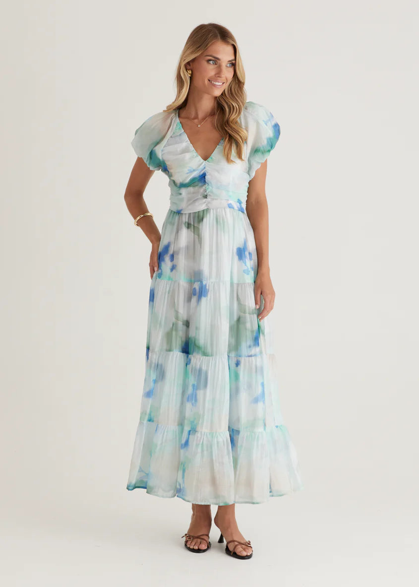 Sahnee Maxi Dress - Mint Haze