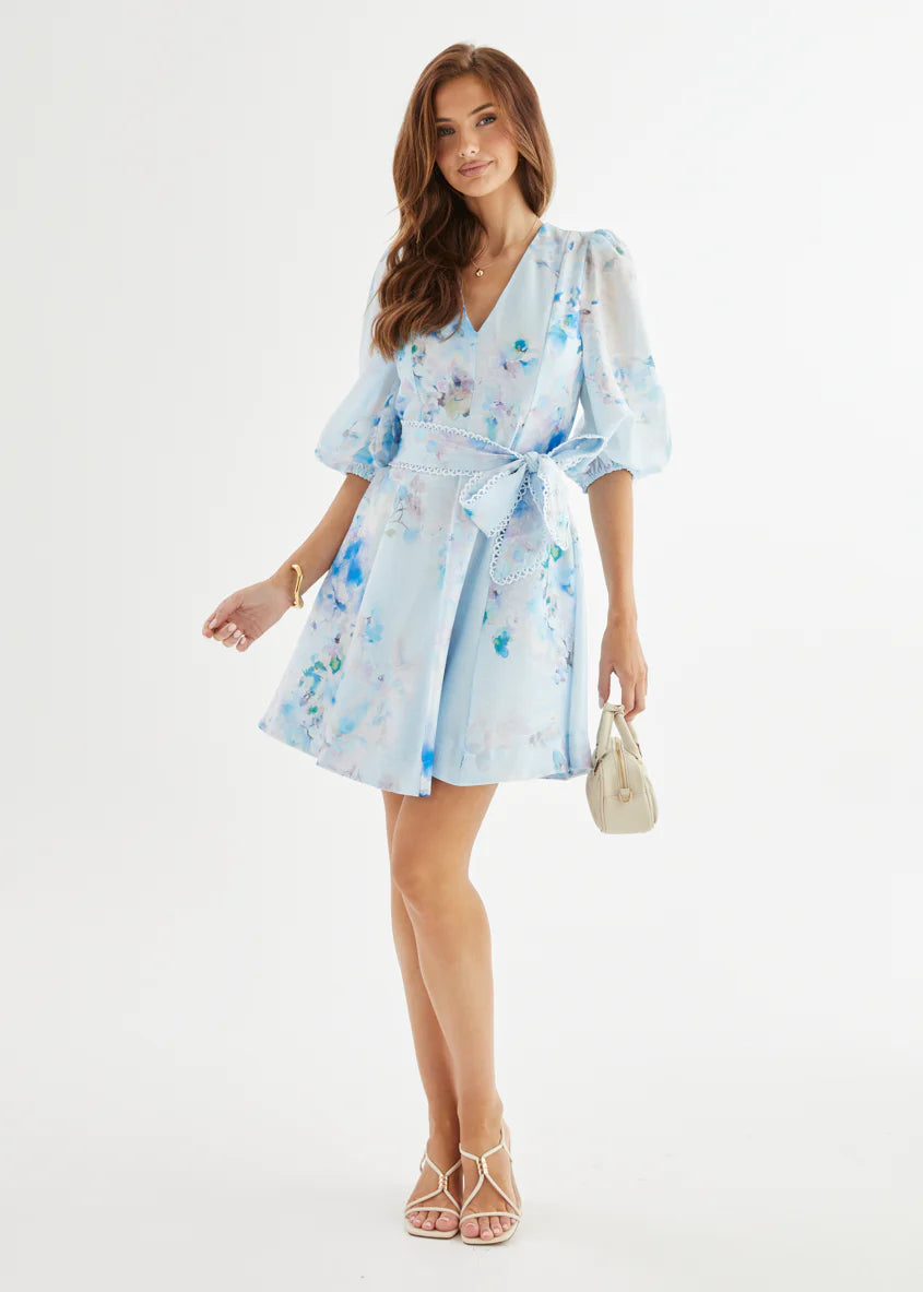 Jolene Dress - Blue Floral