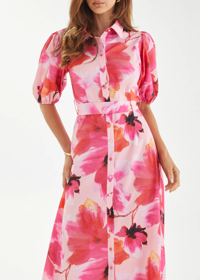 Jordyn Maxi Dress - Raspberry Floral