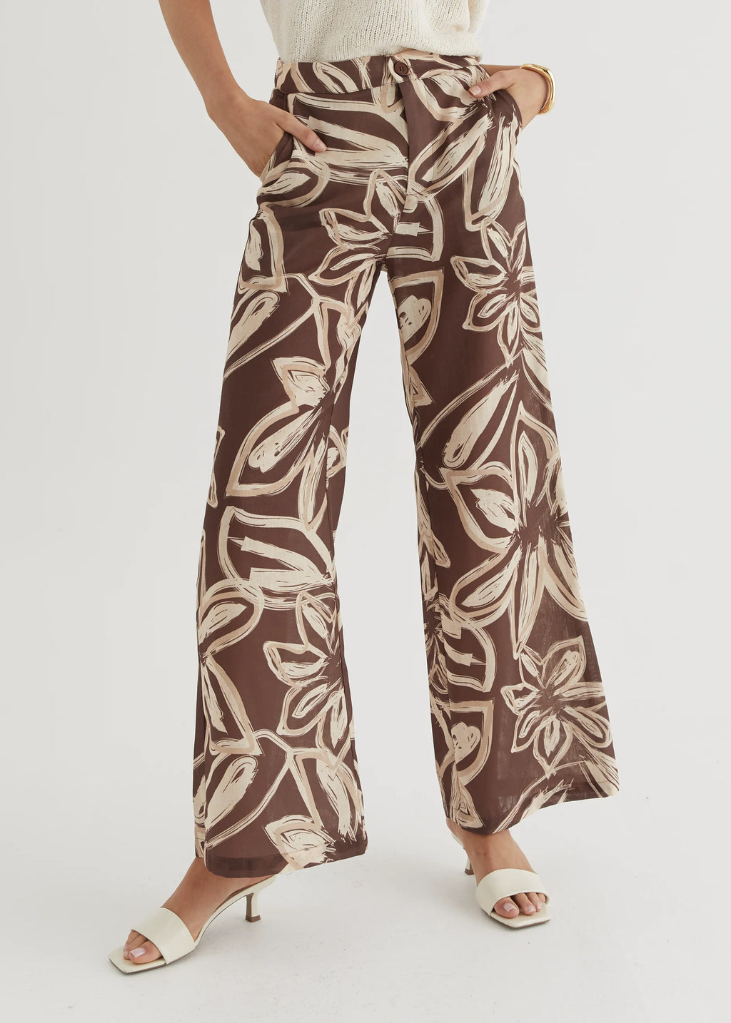Vivianne Pants - Brown Floral