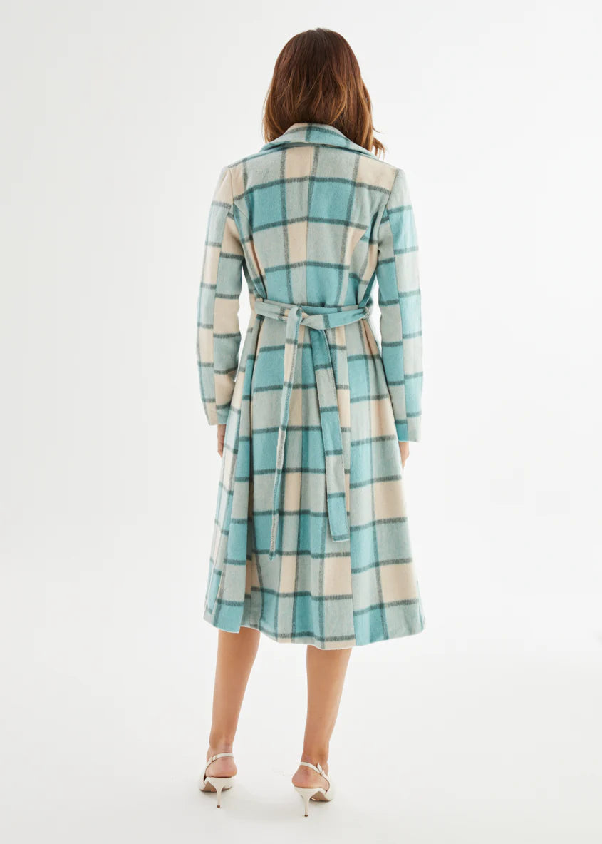 Steffy Coat - Blue Check