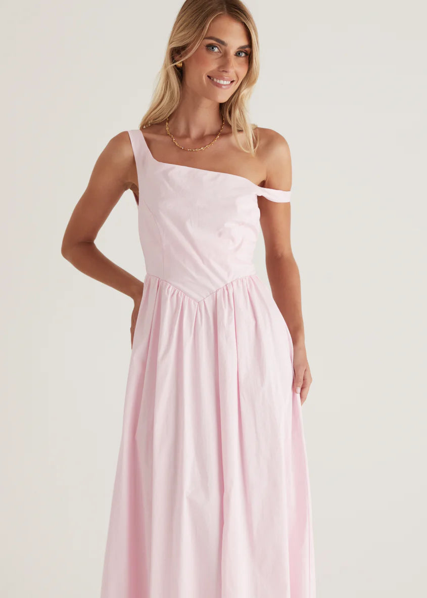 Haven One Shoulder Maxi Dress - Blush