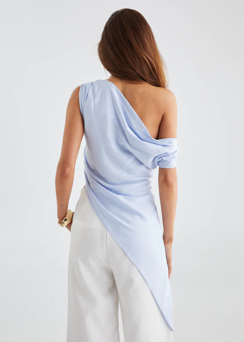 Kylo One Shoulder Top - Blue
