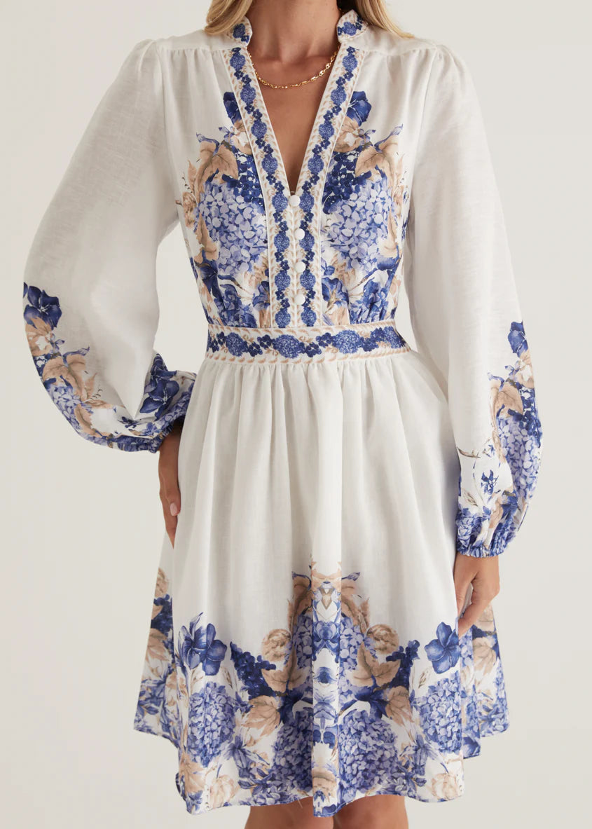 Veracruz Dress - White Hydrangea