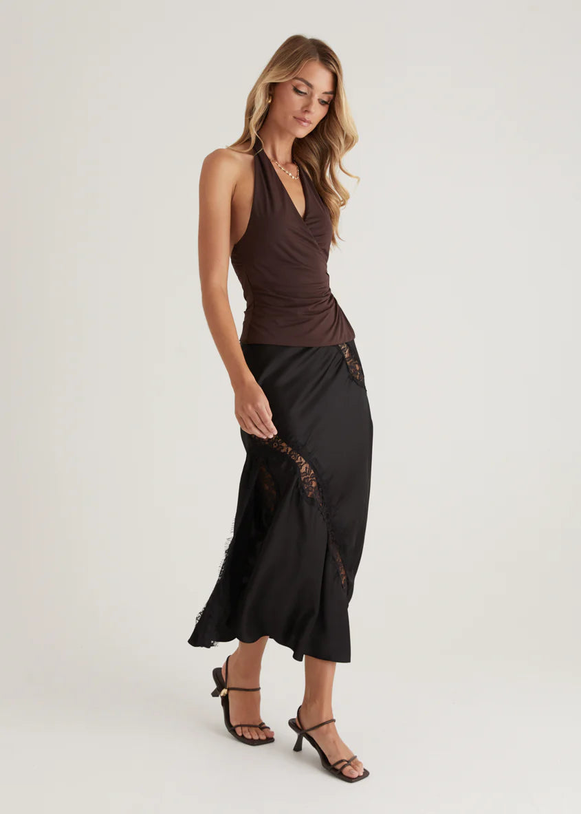 Selena Midi Skirt - Black