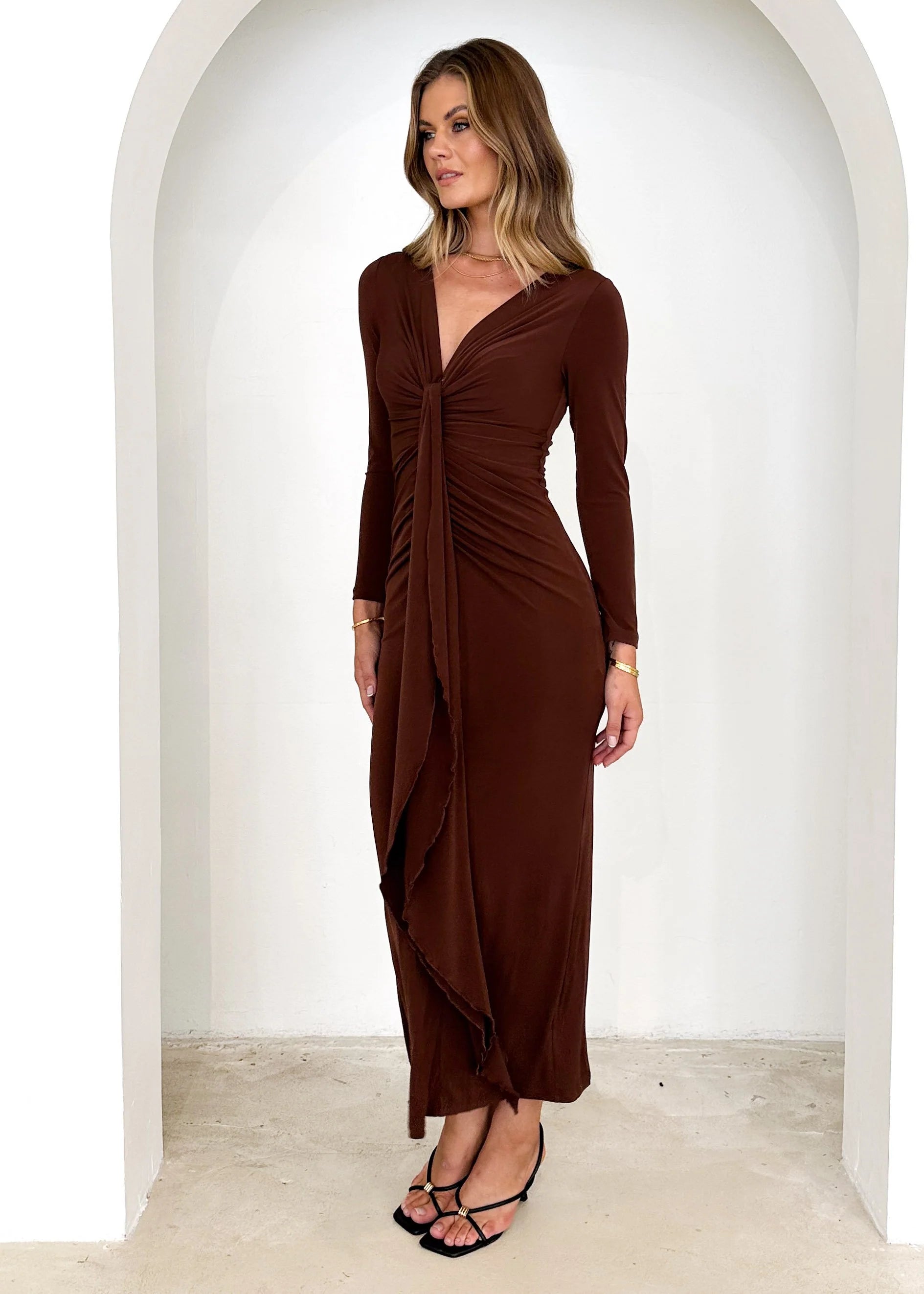 Riley Maxi Dress - Chocolate