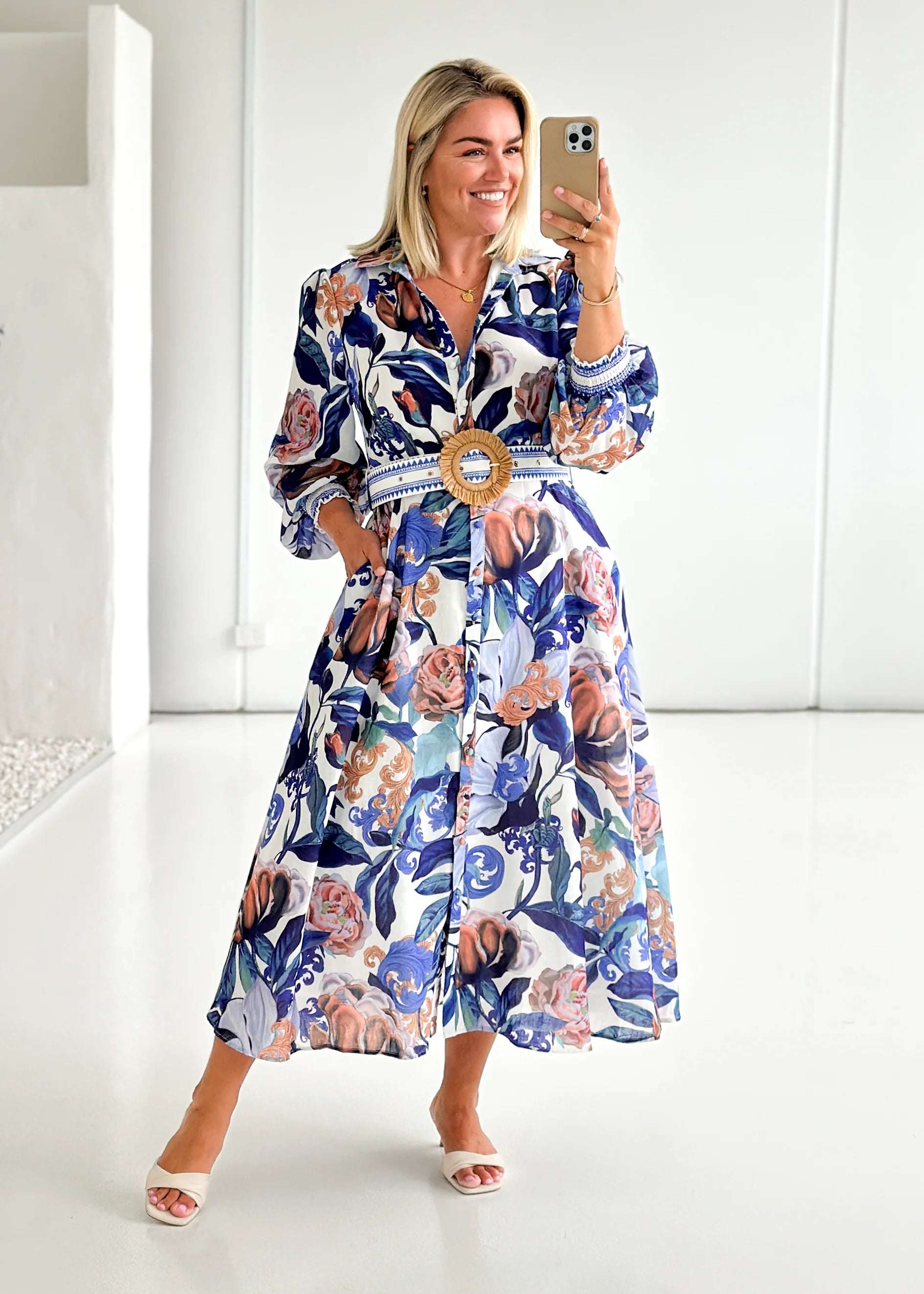 Nassa Maxi Dress - Azure Spritz