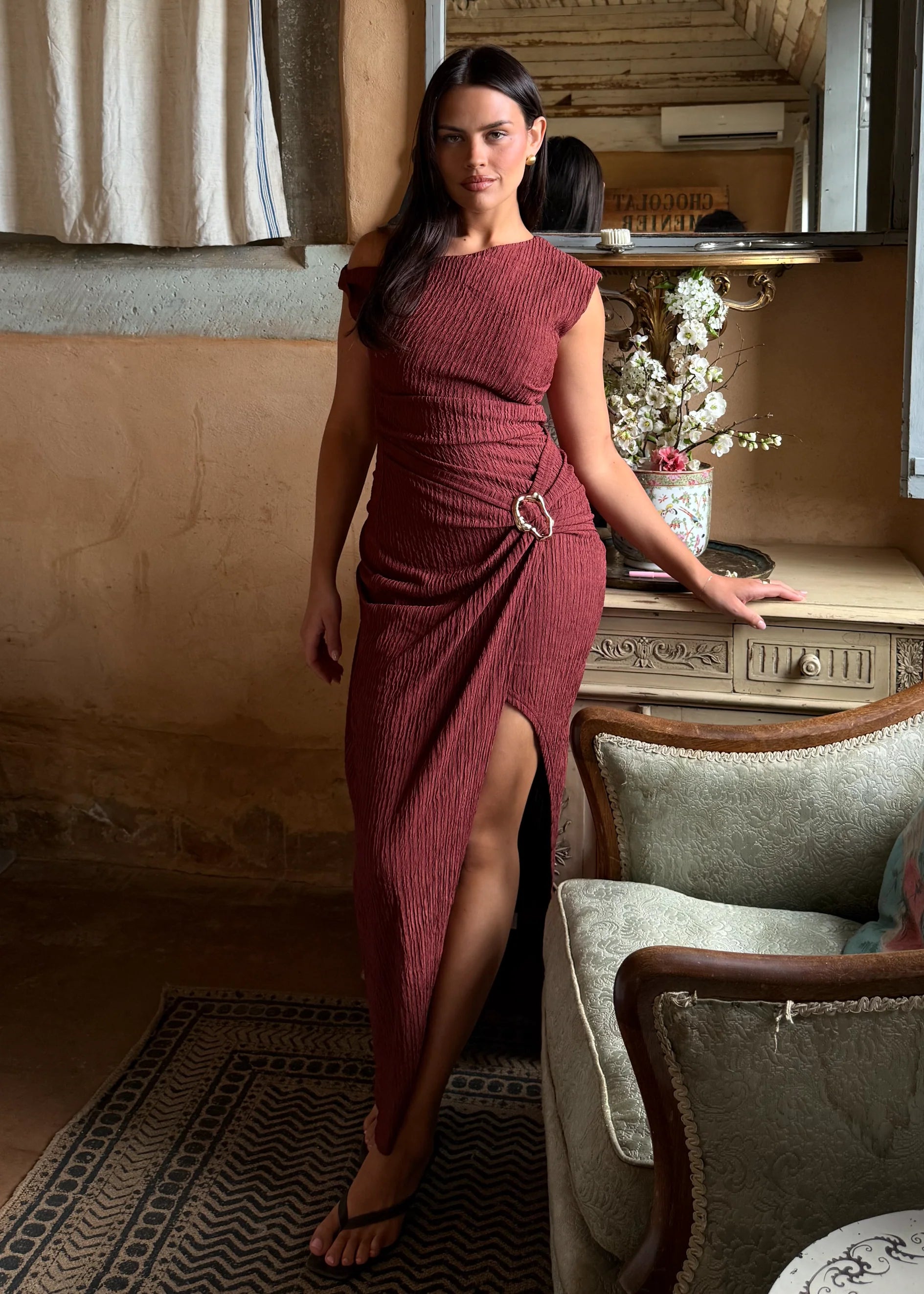 Toronto Maxi Dress - Chestnut