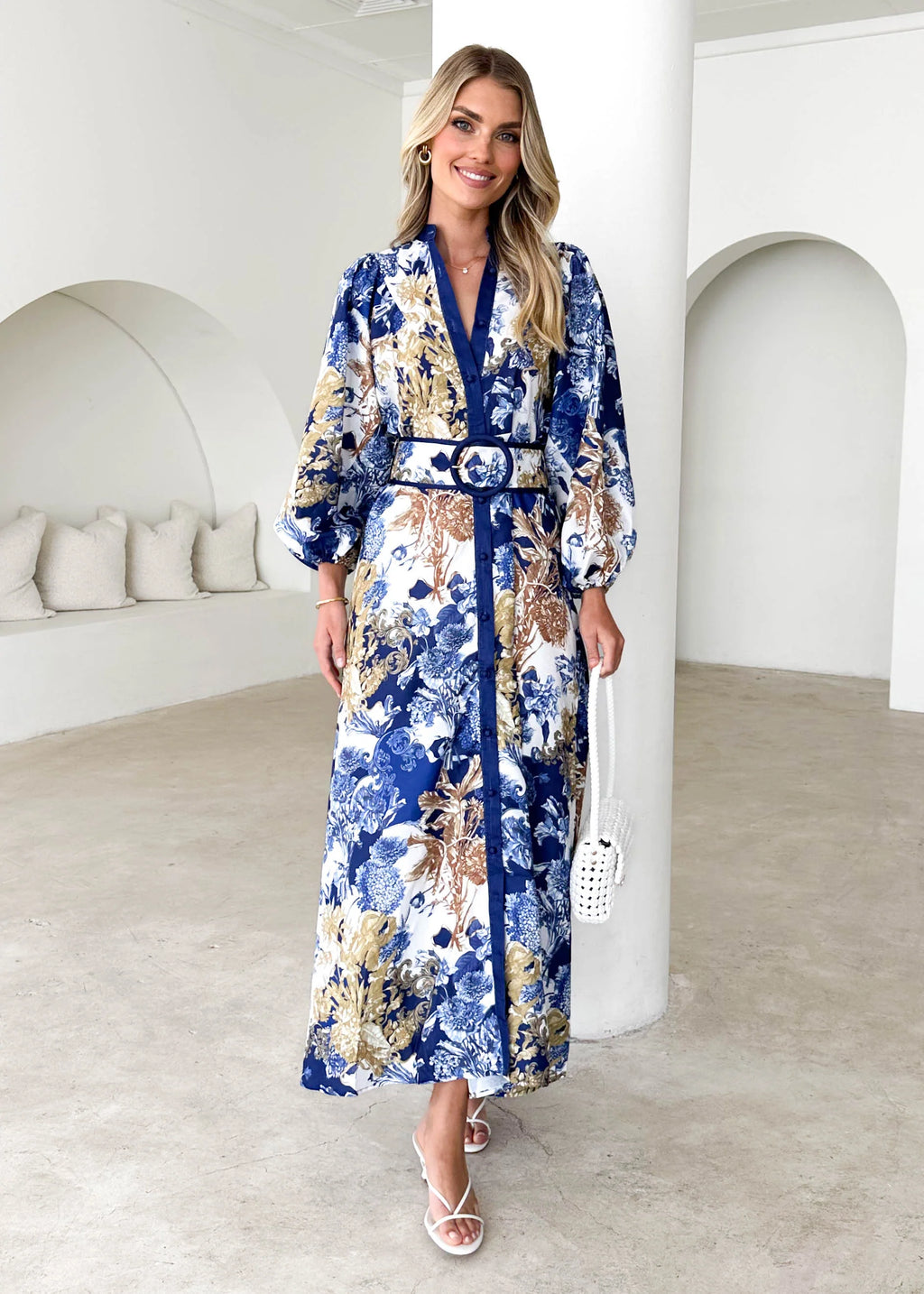 Wimsoe Midi Dress - Navy Chateau