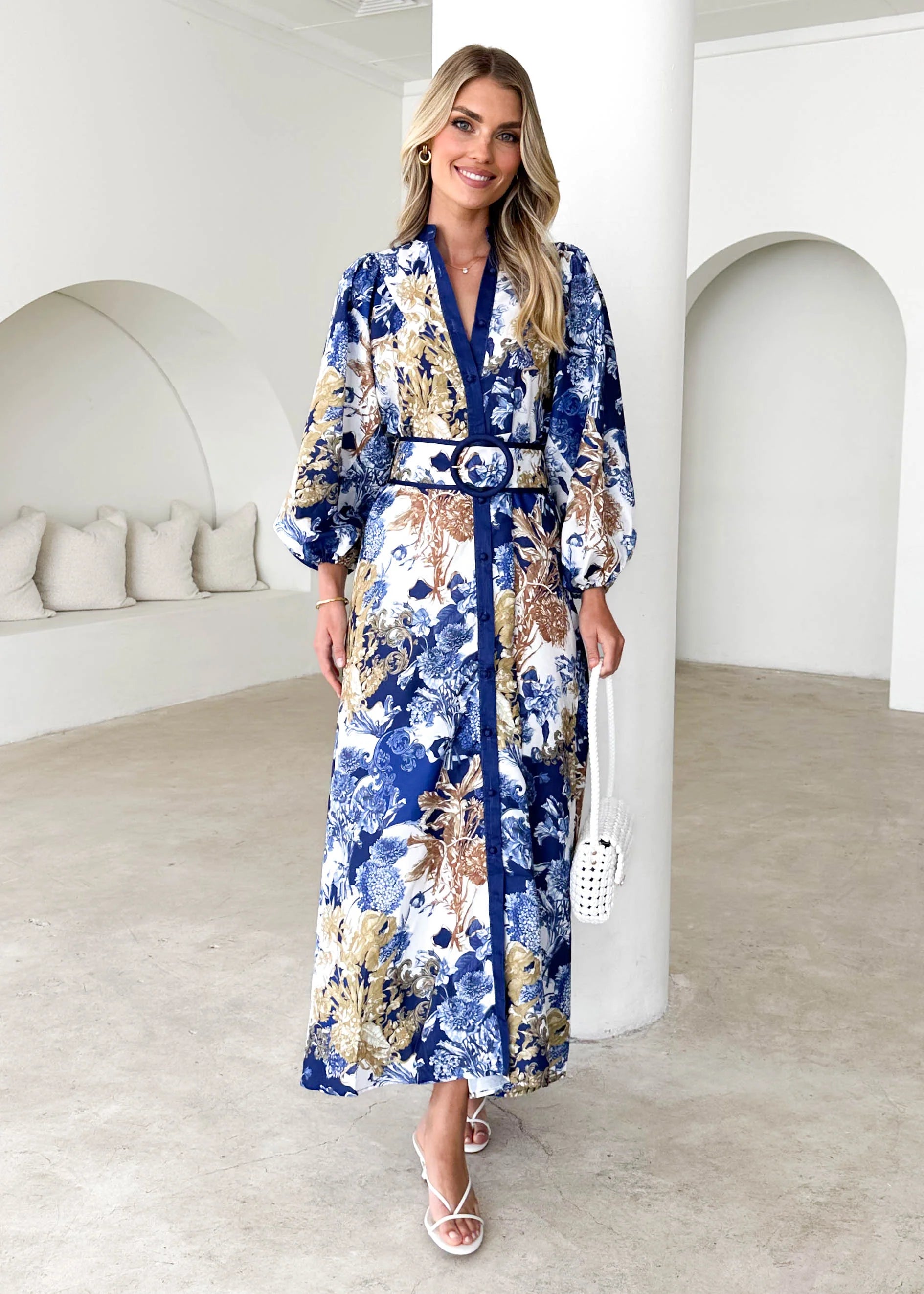 Wimsoe Midi Dress - Navy Chateau