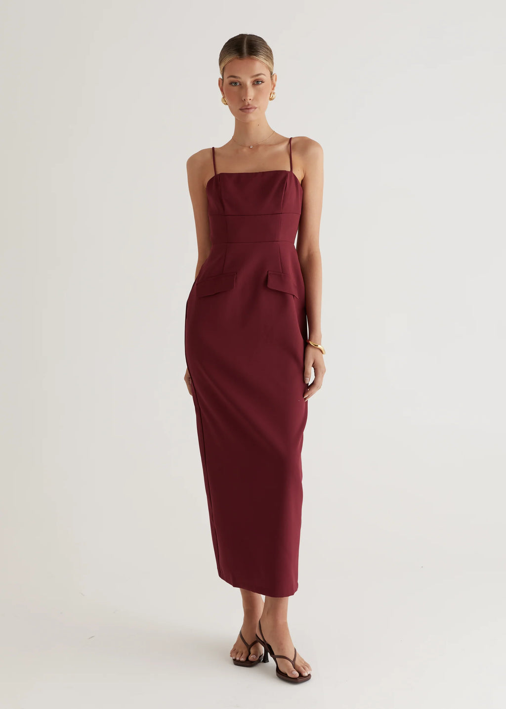 Hansel Maxi Dress - Wine