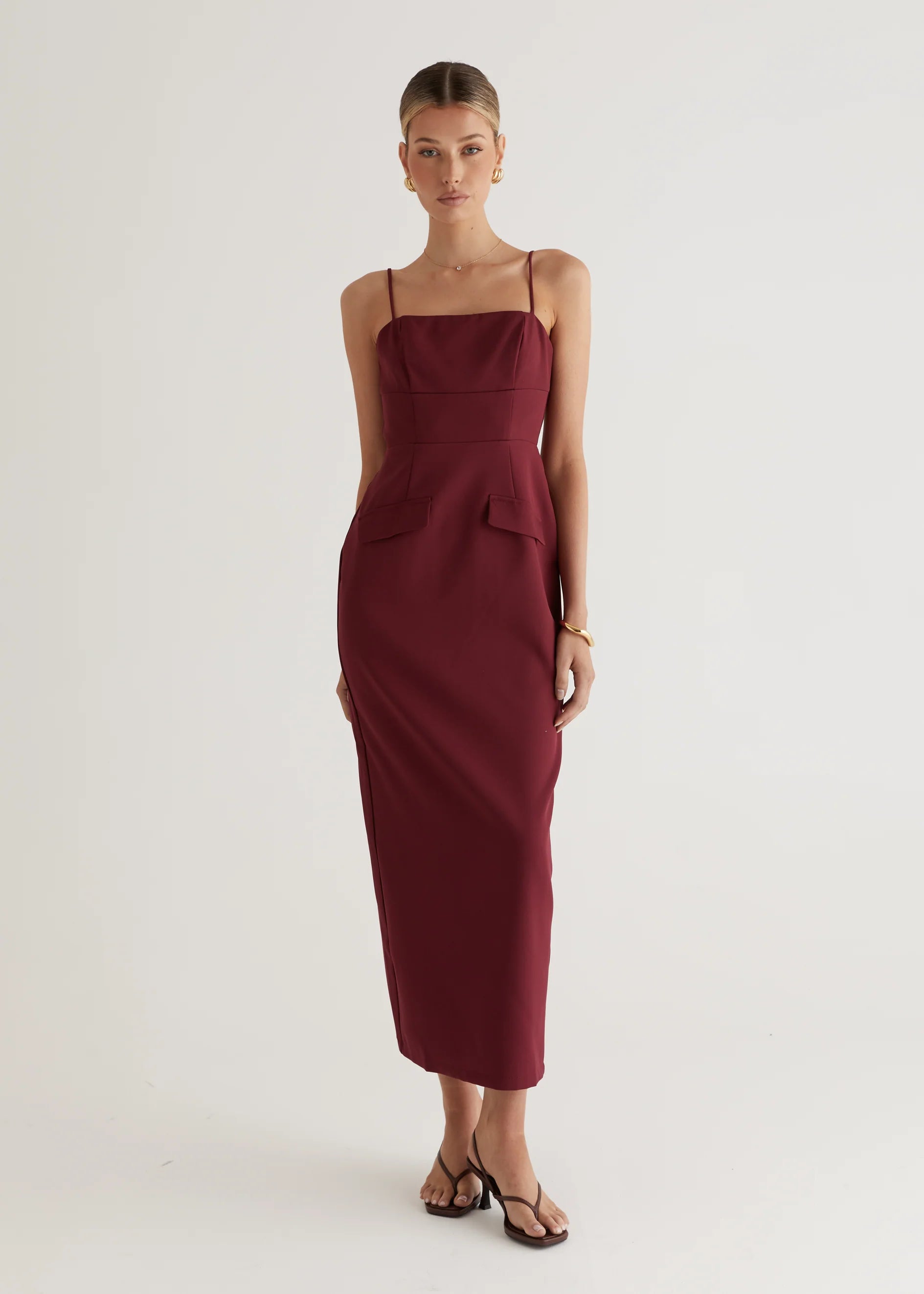Hansel Maxi Dress - Wine