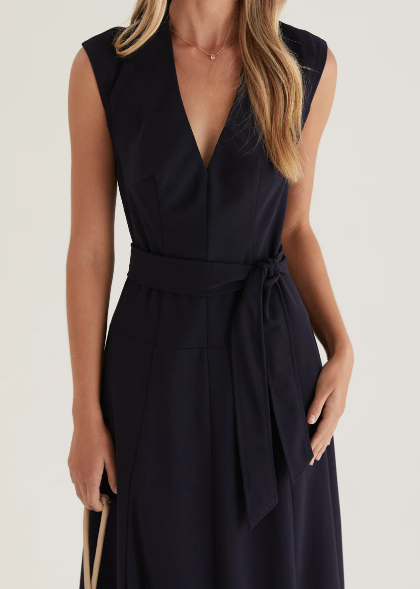Manhattan Midi Dress - Navy