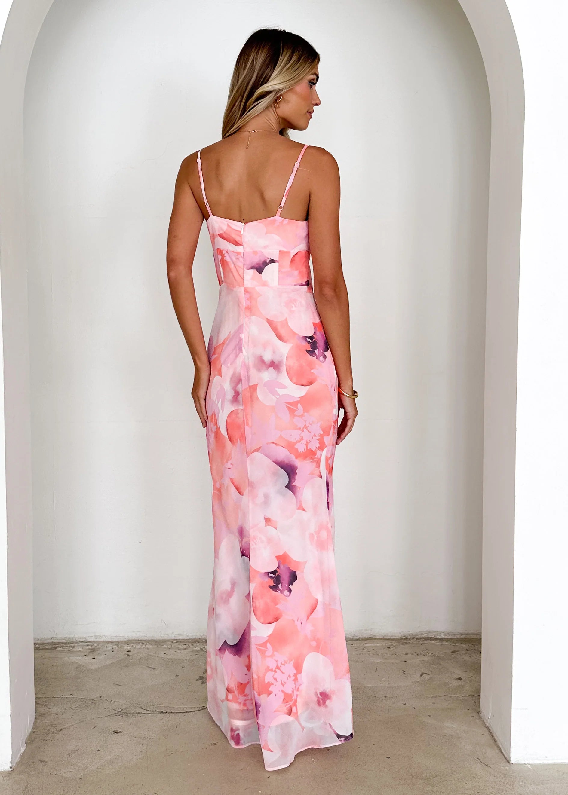 Braxton Maxi Dress - Peach Spritz