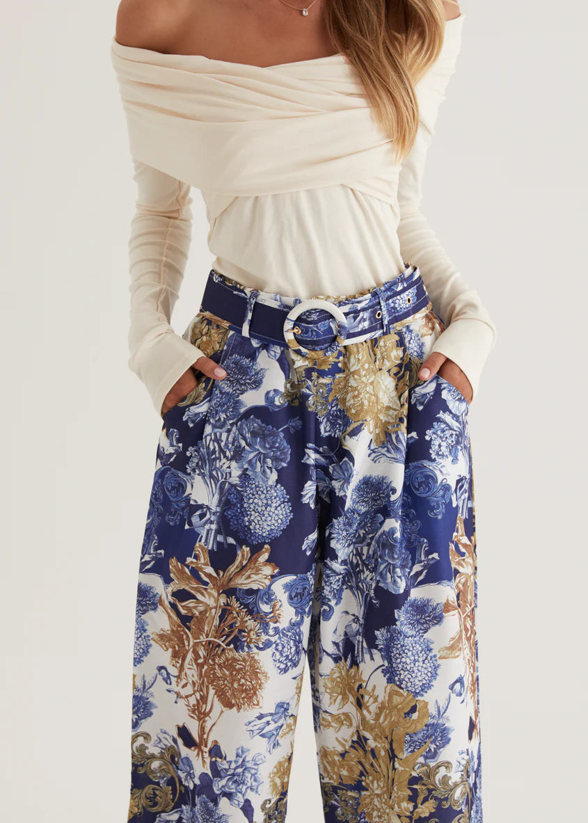 Tethroe Pants - Navy Chateau