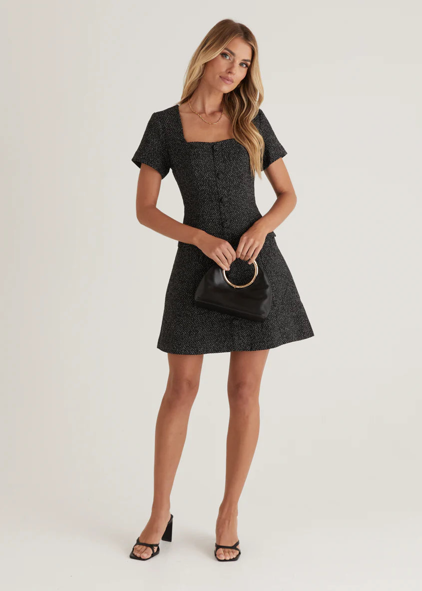 Silvia Dress - Black Marl