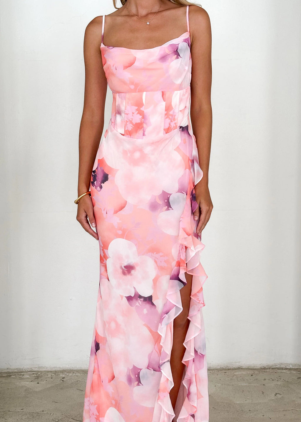 Braxton Maxi Dress - Peach Spritz