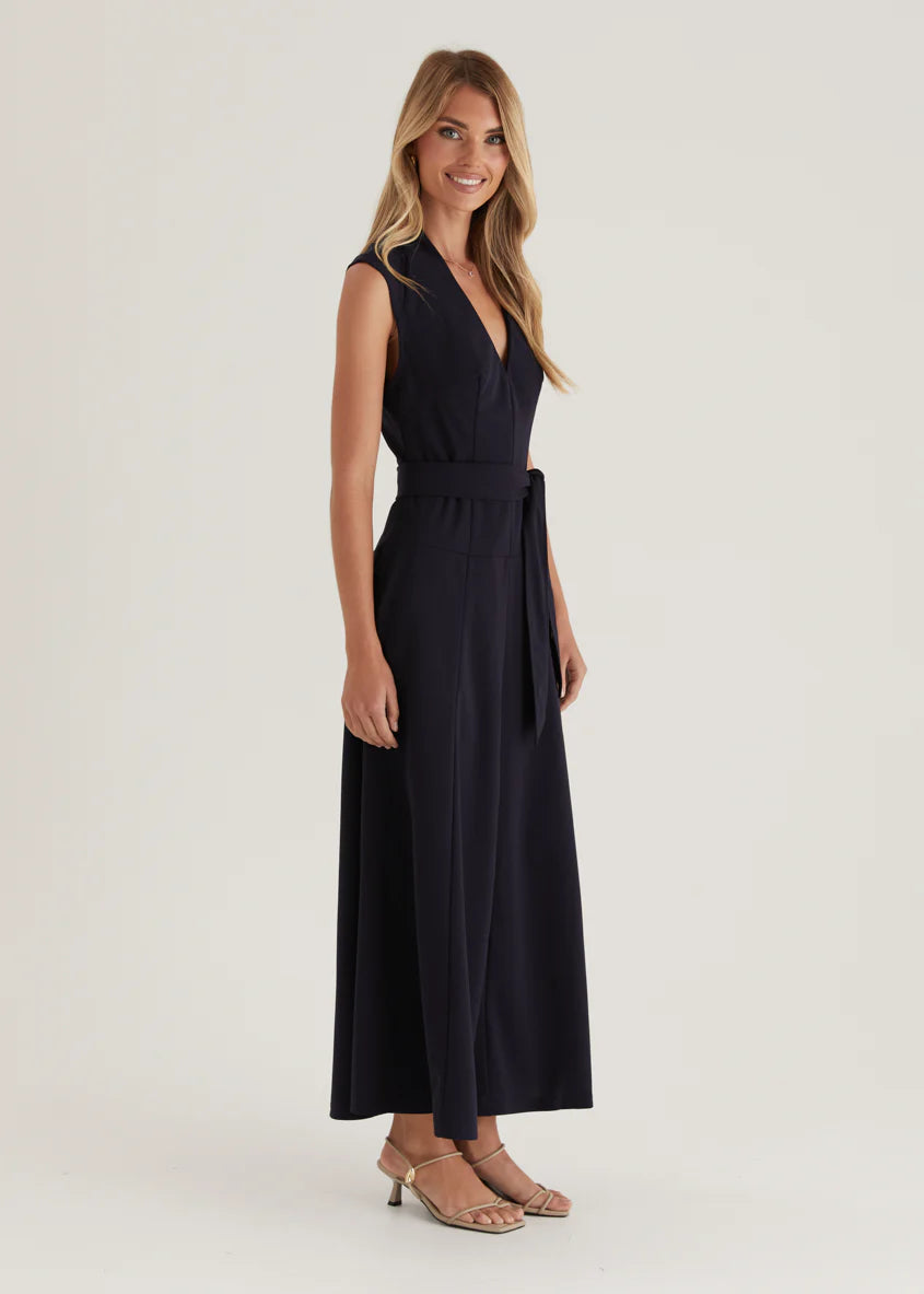 Manhattan Midi Dress - Navy