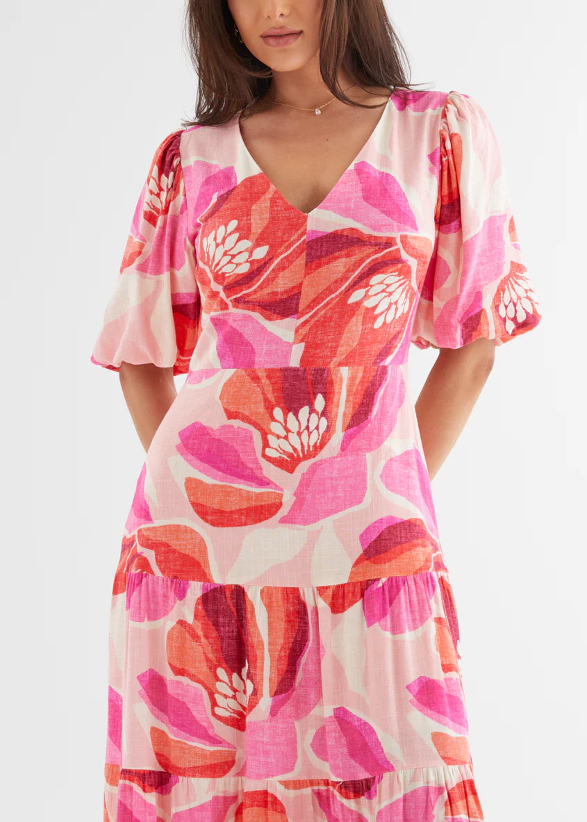 Lyndia Maxi Dress - Pink Rosalie