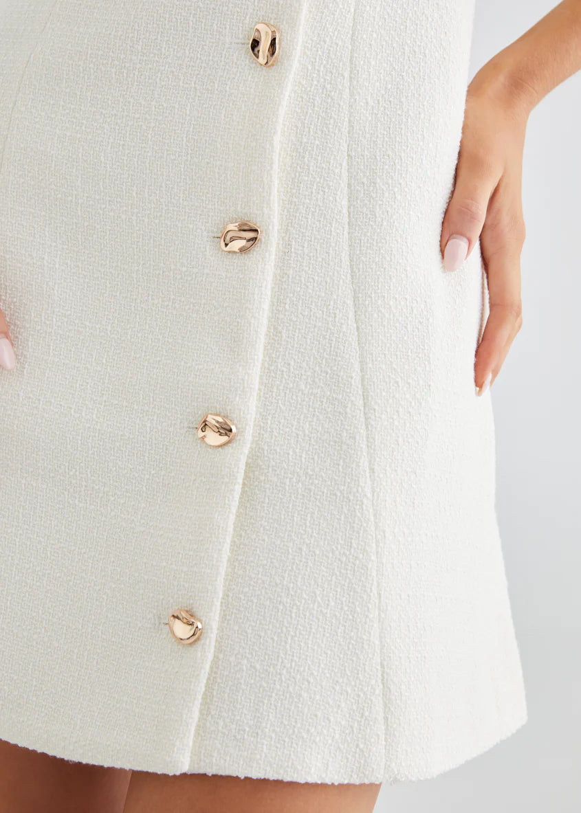 Miracle Tweed Dress - Off White