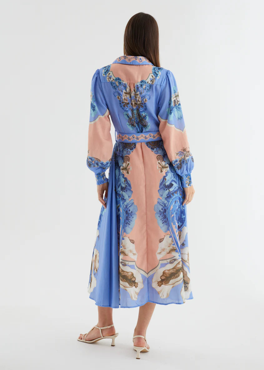 Huntington Midi Dress - Blue Willow