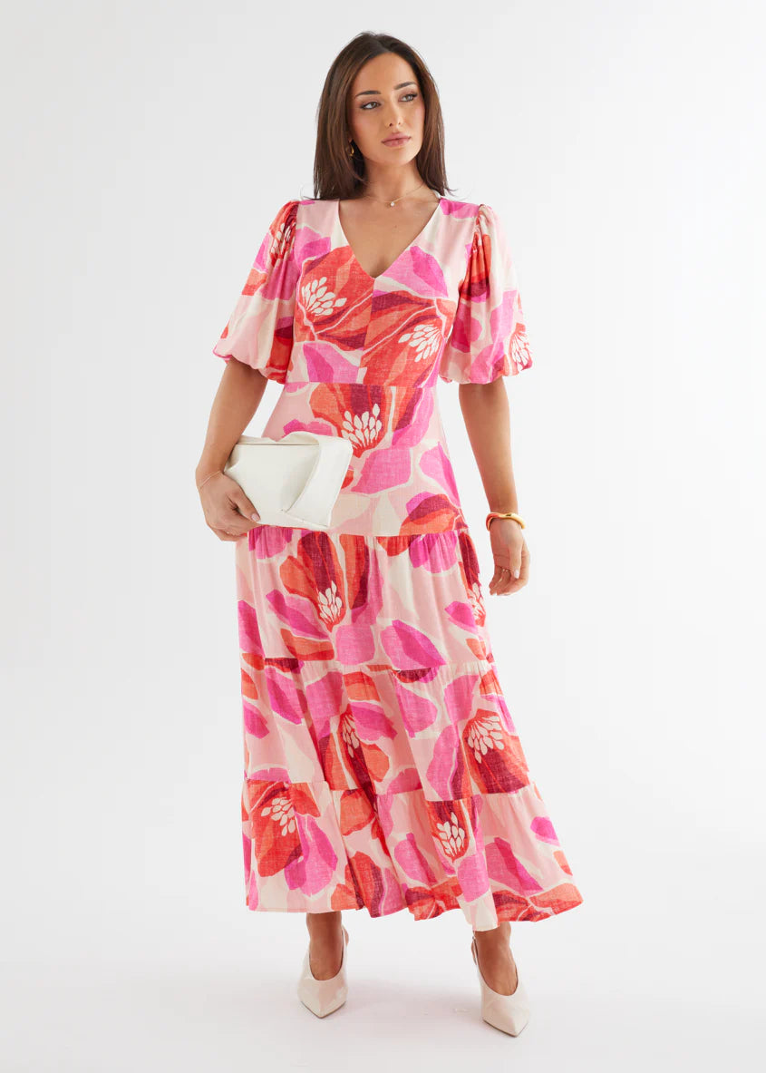Lyndia Maxi Dress - Pink Rosalie