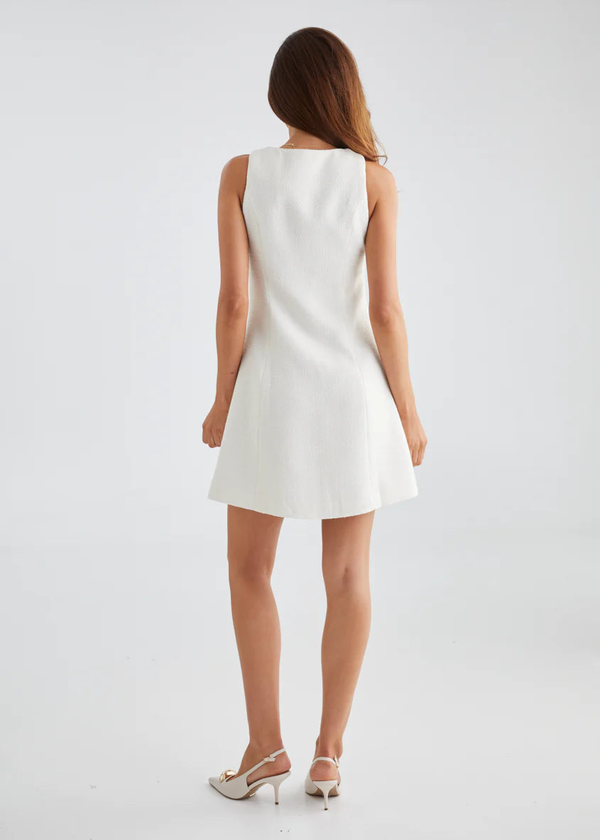Miracle Tweed Dress - Off White