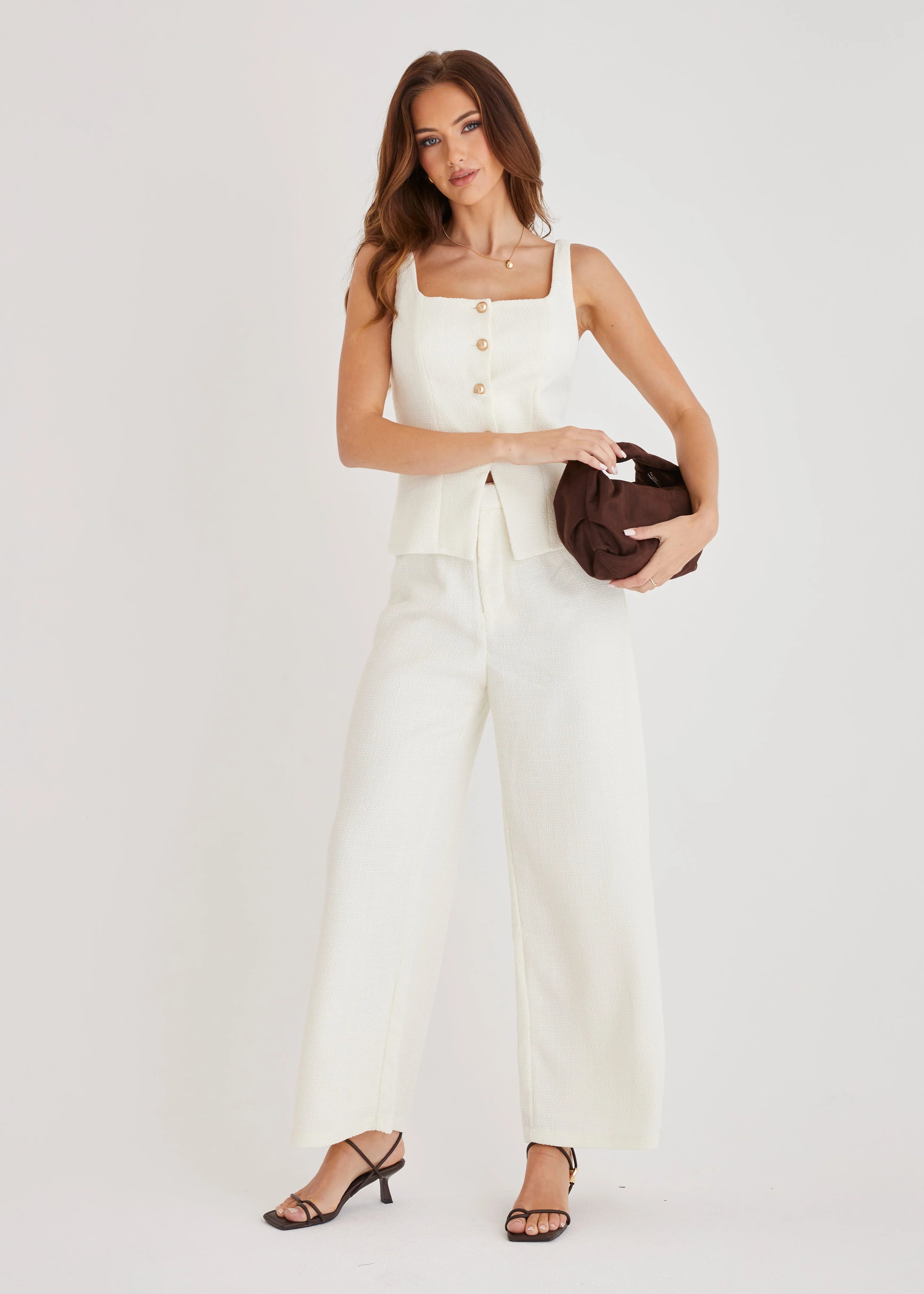 Suzzie Tweed Set - Cream