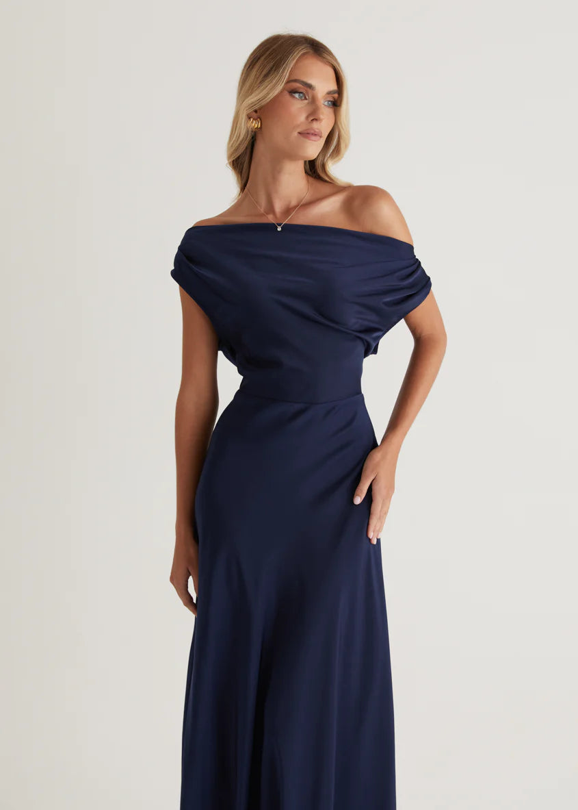 Rae Off Shoulder Maxi Dress - Navy
