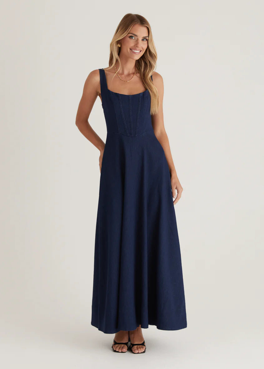 Toscana Maxi Dress - Indigo