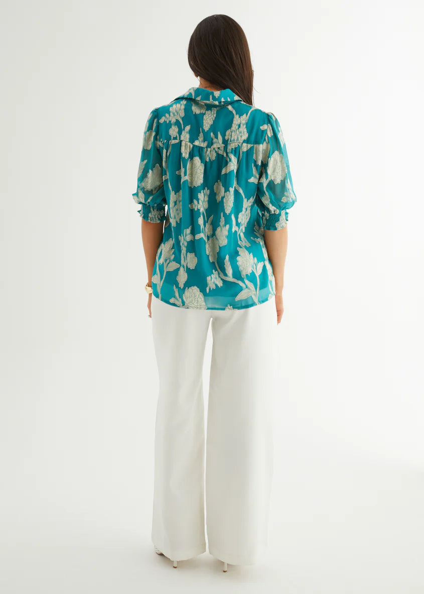 Austin Blouse - Deep Turquoise