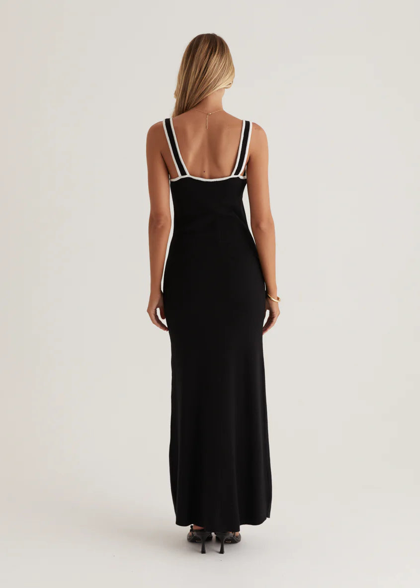Praia Knit Maxi Dress - Black